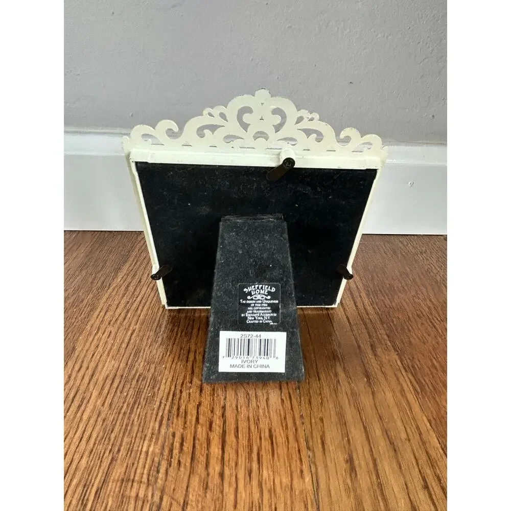 Sheffield Home White Ornate Crown Scroll 4x4 Picture Frame